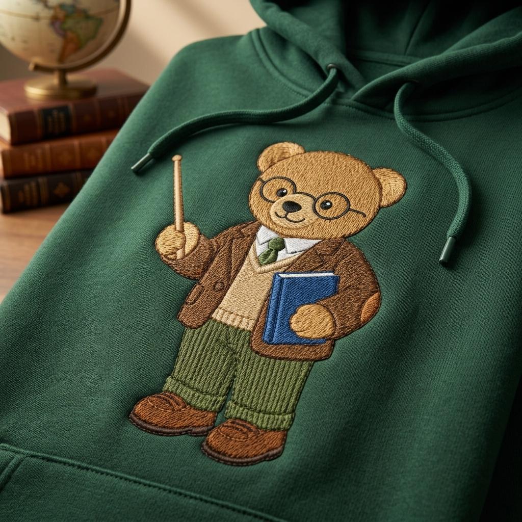 Teacher Teddy Bear Embroidery Design, School Bear Machine File, Classroom Job Embroidery Pattern, 5 sizes, Digital Download - image 4