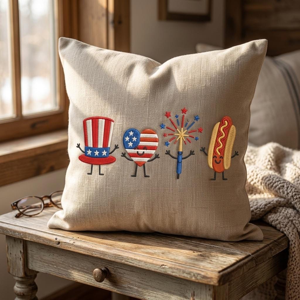 USA 4th Of July Mini Embroidery, Patriotic Icons Machine Embroidery File, Independence Day USA Mini Embroidery, 5 sizes, Digital Download - image 7