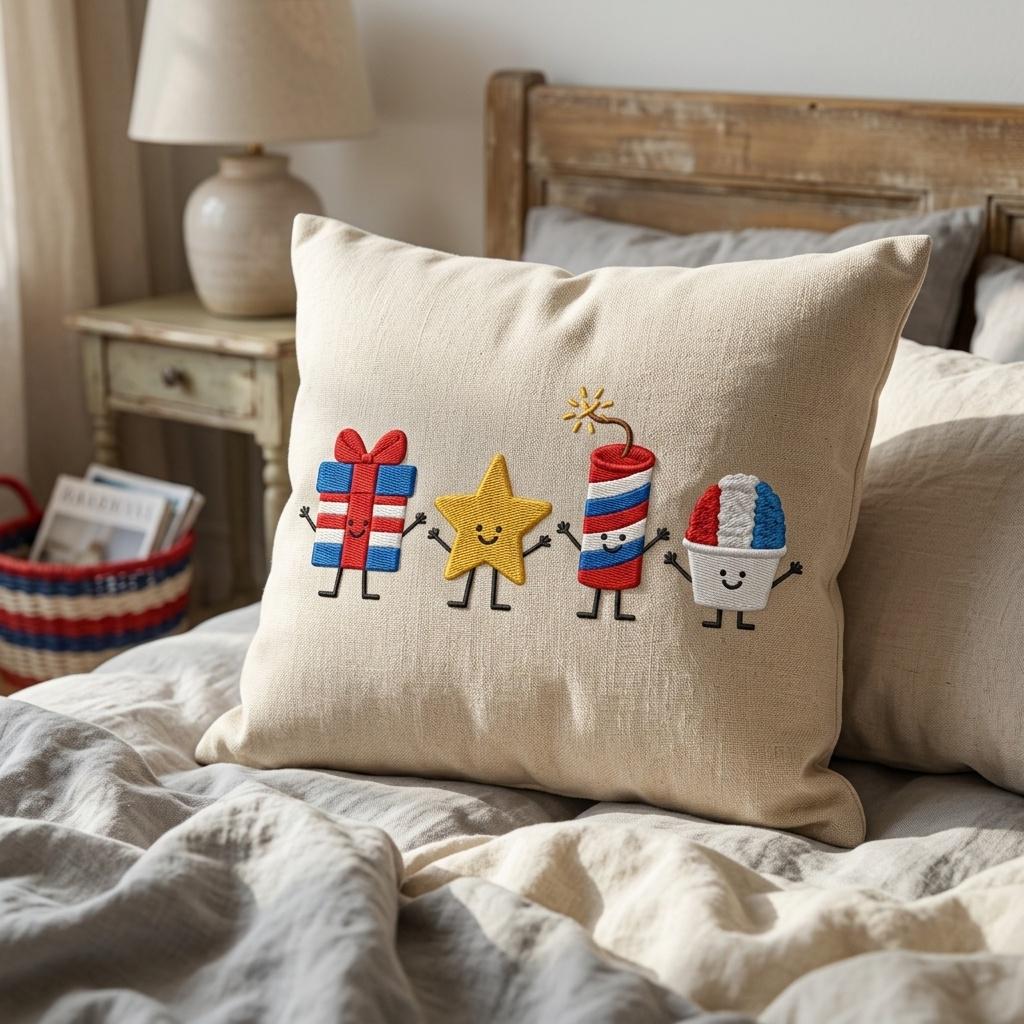 American Mini Icons Embroidery File, 4th Of July Patriotic Machine Embroidery, Independence Day USA Design, 5 sizes, Digital Download - image 5