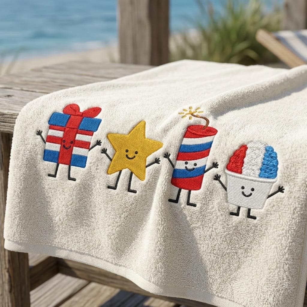 American Mini Icons Embroidery File, 4th Of July Patriotic Machine Embroidery, Independence Day USA Design, 5 sizes, Digital Download - image 7
