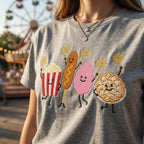 Funny Summer Snack Embroidery, Popcorn Hotdog Pretzel, Cute Patriotic Food Design, 5 sizes, Digital Download - image 6