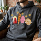 Funny Summer Snack Embroidery, Popcorn Hotdog Pretzel, Cute Patriotic Food Design, 5 sizes, Digital Download - image 7