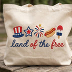 Land of the Free Embroidery File, Patriotic 4th of July Design, USA Flag Hotdog Popsicle, Machine Embroidery, 5 sizes, Digital Download - image 6