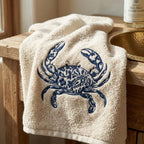 Chinoiserie Crab Embroidery Design, Blue Floral Crab Stitch, Nautical Coastal, Marine Animal Machine Embroidery, 5 sizes, Digital Download - image 4