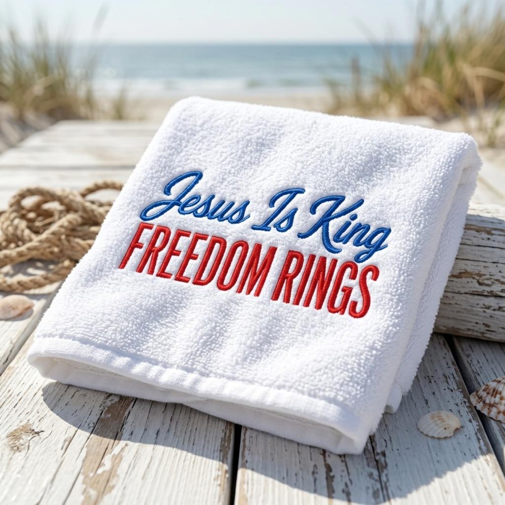 Jesus Is King Embroidery, Freedom Rings Patriotic Machine Embroidery File, Faith Family Country Design, 5 sizes, Digital Download - image 6