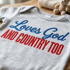 Loves God And Country Embroidery Design, Patriotic Machine Stitch File, Faith Home Decor, 5 sizes, Digital Download - image 4