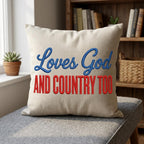 Loves God And Country Embroidery Design, Patriotic Machine Stitch File, Faith Home Decor, 5 sizes, Digital Download - image 6