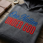 One Nation Under God Embroidery Design, Patriotic USA Pattern, Independence Day, 4th of July, American Flag Stitch,5 sizes, Digital Download - image 3