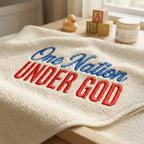 One Nation Under God Embroidery Design, Patriotic USA Pattern, Independence Day, 4th of July, American Flag Stitch,5 sizes, Digital Download - image 5