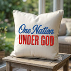 One Nation Under God Embroidery Design, Patriotic USA Pattern, Independence Day, 4th of July, American Flag Stitch,5 sizes, Digital Download - image 4