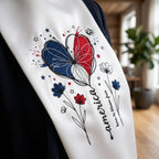 America Heart Flower Embroidery Design, Patriotic Floral Heart Embroidery File, USA Independence Day Sketch Art, 5 Sizes, Digital Download - image 7