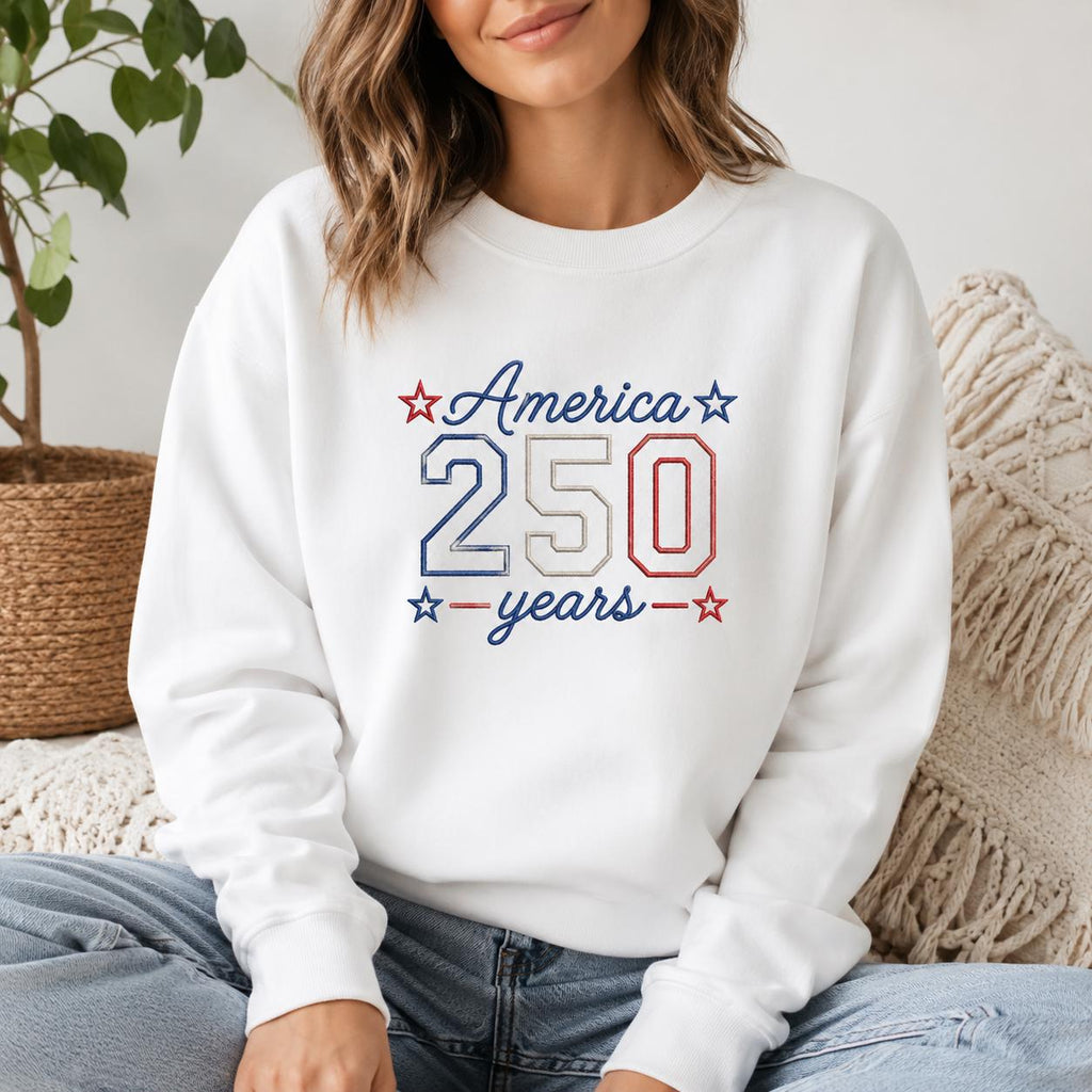 USA 250 Applique Embroidery Design, America 250 Years File, Patriotic USA 1776, 4th Of July Machine Embroidery, 5 Sizes, Digital Download - image 3