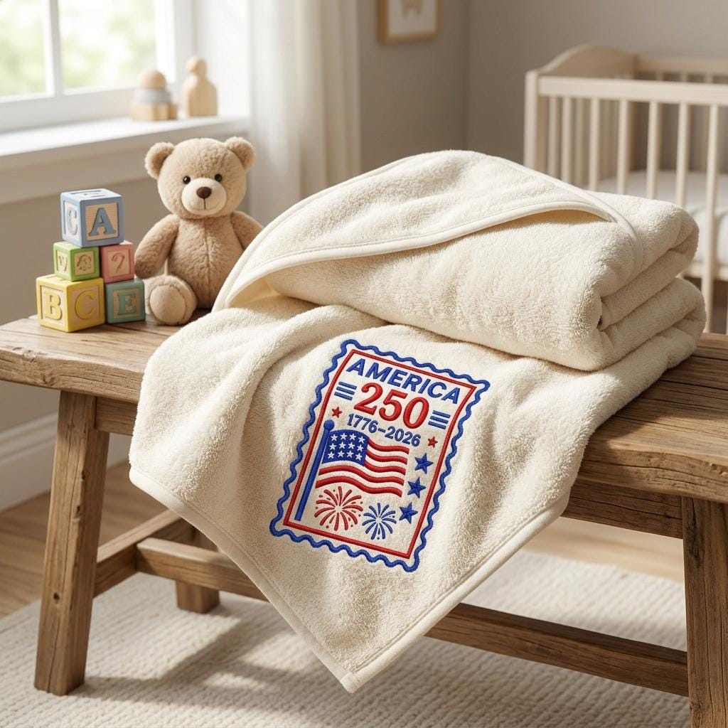 America 250 Stamp Embroidery Design, Patriotic USA Postage Stamp Embroidery File, 1776-2026 Independence Day, 5 Sizes, Digital Download - image 5