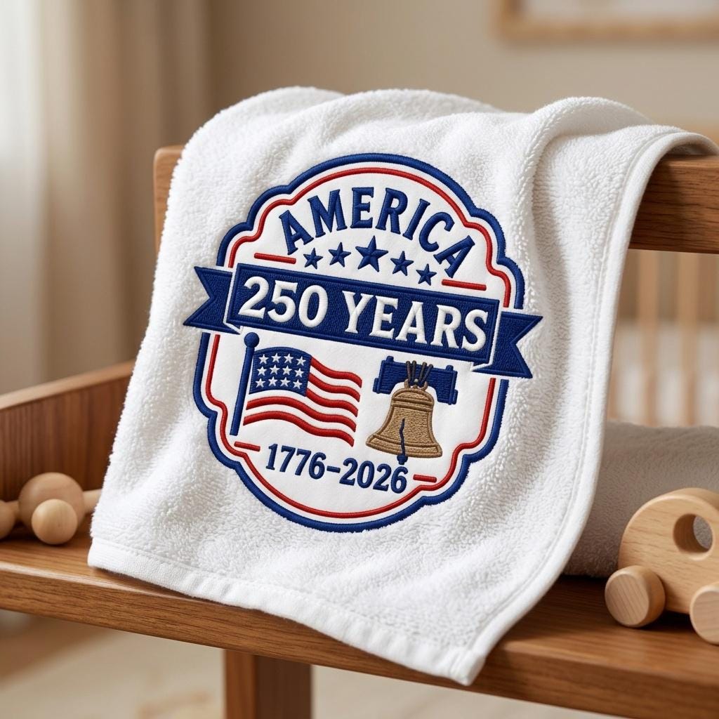 America 250 Years Embroidery Design, Patriotic USA Anniversary Badge Embroidery File, 1776-2026 Independence Day, 5 Sizes, Digital Download - image 5