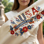 USA 250 Years Of Freedom Embroidery Design, America 250th Anniversary Floral Embroidery, Patriotic 1776-2026 File, 5 Sizes, Digital Download - image 5