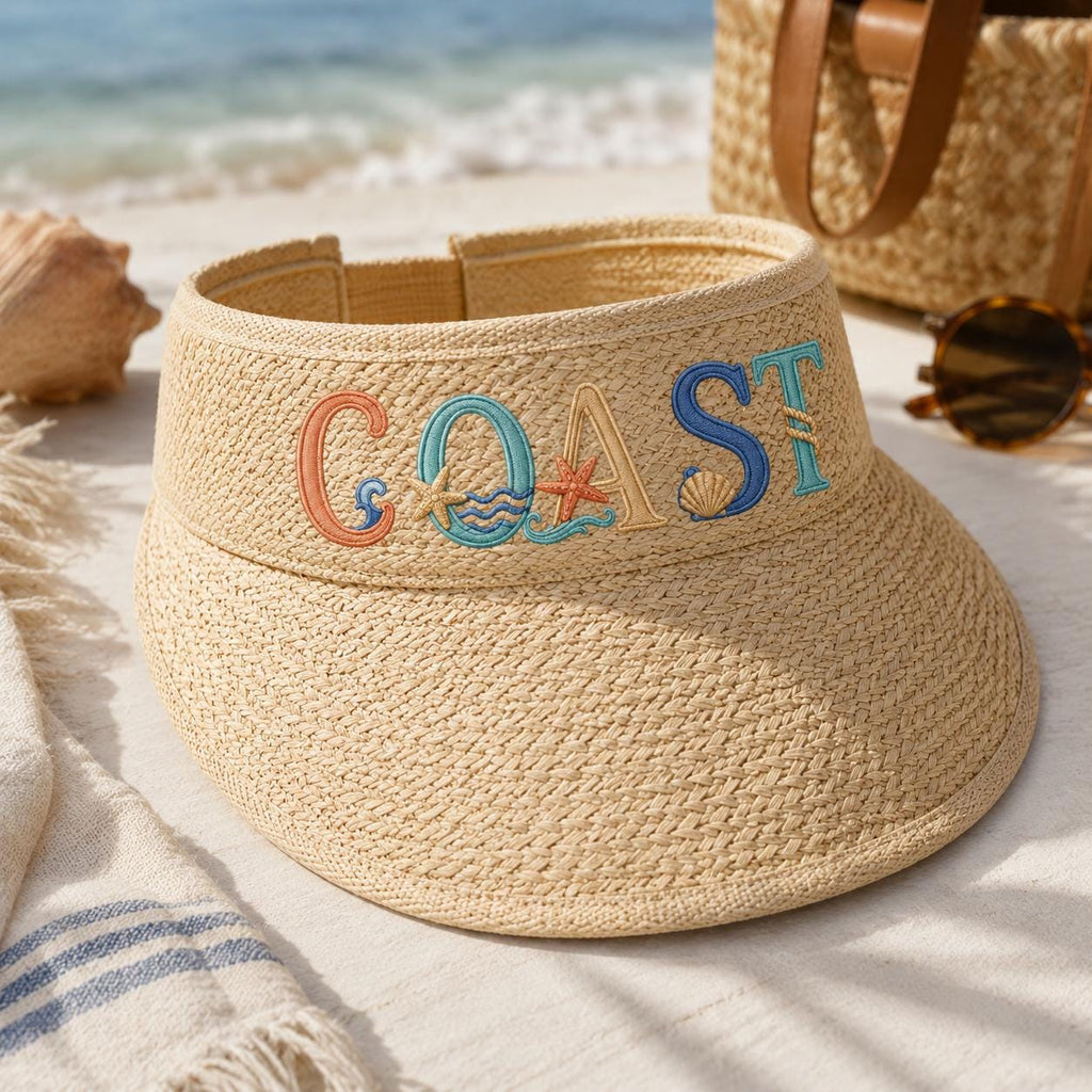 Coastal Embroidery Alphabet Font, Beach Sea Life Letter Set, Summer Ocean Embroidery Letters, Name Monogram Font, 5 sizes, Digital Download - image 5