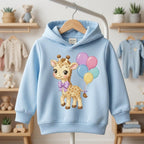 Cute Giraffe Balloon Embroidery Design, Kawaii Safari Animal, Baby Shower Design, Colorful Machine Stitch, 5 sizes, Digital Download - image 4