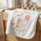 Cute Birthday Goose Embroidery, One Silly Goose Machine Stitch File, Balloon Embroidery Pattern, Baby Goose File, 5 sizes, Digital Download - image 6