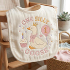 Cute Birthday Goose Embroidery, One Silly Goose Machine Stitch File, Balloon Embroidery Pattern, Baby Goose File, 5 sizes, Digital Download - image 7