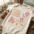One Silly Goose Balloon Embroidery, Baby Goose Birthday Machine Stitch, Goose Pattern, 5 sizes, Digital Download - image 3
