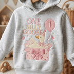Baby Goose Embroidery Design, One Silly Goose Birthday Balloon, Machine Stitch Digital File, Cute Goose Pattern, 5 sizes, Digital Download - image 4