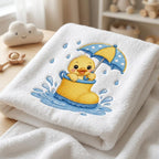 Duckling in Rain Boots Embroidery File, Baby Duck Design for Machine, Rainy Nursery Animal Stitch Pattern, 5 sizes, Digital Download - image 7