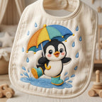 Cute Penguin Embroidery Design, Penguin with Umbrella File, Rainy Day Penguin Stitch, Nursery Animal Embroidery, 5 sizes, Digital Download - image 5