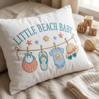 Little Beach Baby Machine Embroidery Design, Coastal Baby Clothesline Embroidery File, Summer Baby Shower Design, 5 sizes, Digital Download - image 6