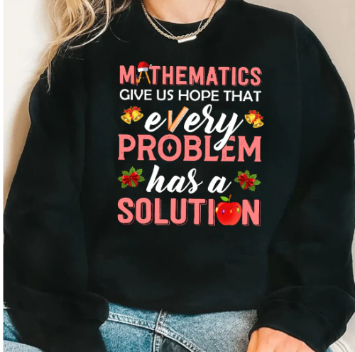 Teacher Christmas Gift Mathematics Give Us Hope That Dark Sweatshirt Christmas Classic T-shirt photo review