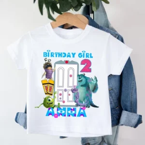 Personalized Disney Birthday Shirt Monsters Inc For 2nd Girl's Birthday