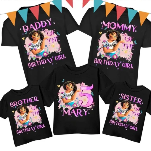 Personalized Encanto Birthday Shirt Princess theme party For 5th Birthday Girls