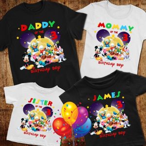 Personalized Mickey Mouse Birthday and Halloween Family Shirt