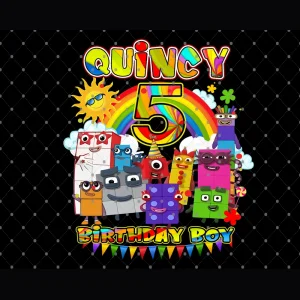 Roblox Birthday Bash: Happy Quincy 5th Birthday Boy Digital Fun Pack