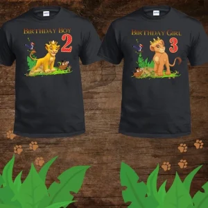 Custom The Lion King Birthday Shirt Matching Family