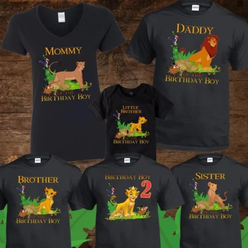 Custom The Lion King Birthday Shirt Matching Family