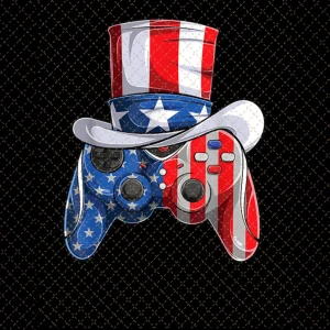 Video Game 4th of July controller American flag kids Boys PNGs,Digital Download Files, Distressed Flag America Png, Sublimation Design