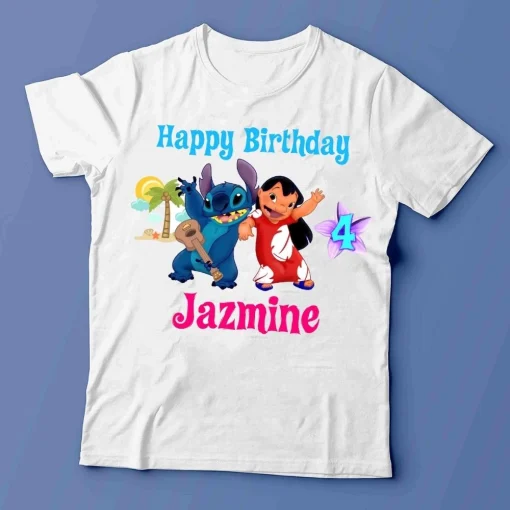 Personalized Stitch Birthday Boy Family Shirt