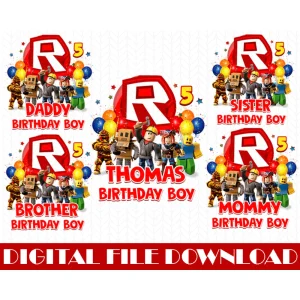 Happy 5th Birthday Thomas! Roblox Party Pack