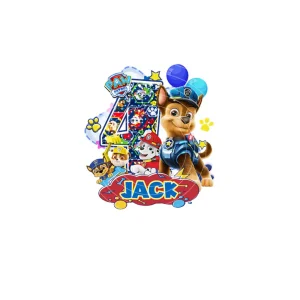 Paw Patrol Family Congratulations Jack 4th Birthday Digital File