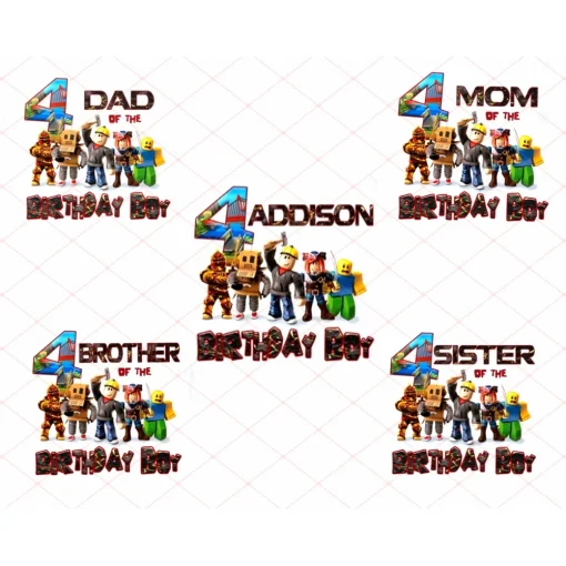 Roblox Family Congratulations Addison 4th Birthday Digital Invitation