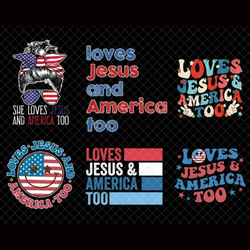 Patriotic Faith and Freedom PNG Bundle