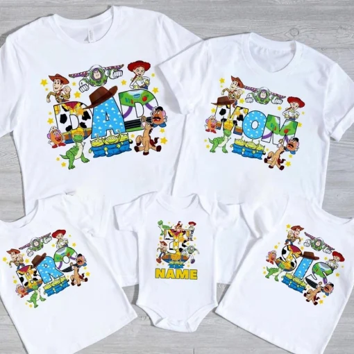 Personalized Toy Story Birthday Shirt with Matching Family Shirts Available