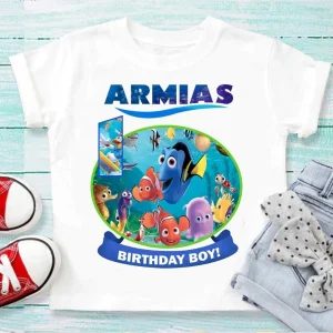 Personalized Finding Nemo and Dory Family Shirts Matching Birthday Boy Shirt