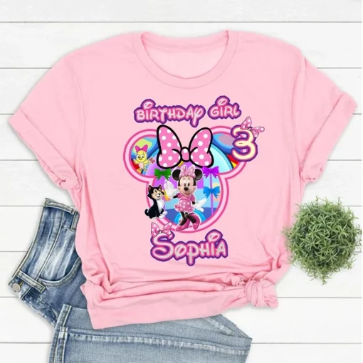 Personalized Minnie Mouse 3rd Birthday Shirt