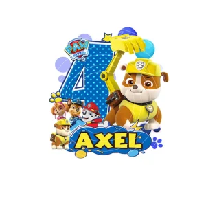 Paw Patrol: Family Congratulations Axel 4th Birthday Digital File