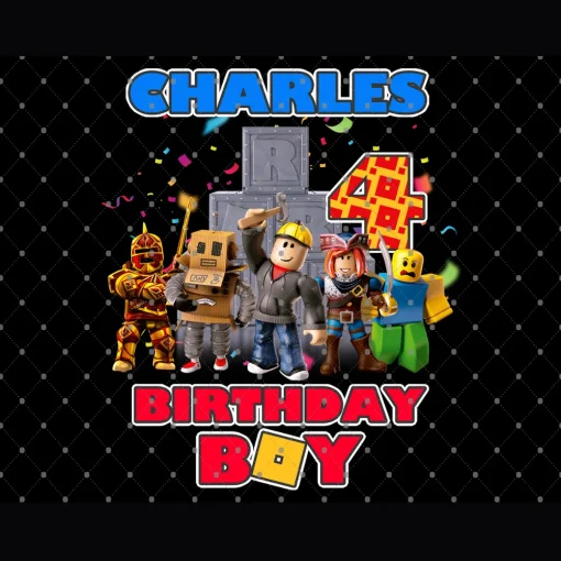 Roblox Family Congratulations Charles 4th Birthday Digital File