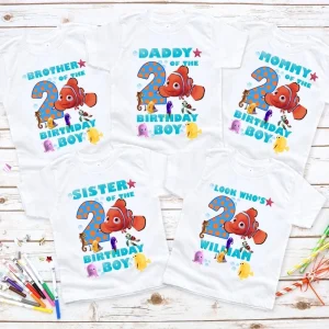 Personalized Finding Nemo Birthday Shirt Ideal for Finding Nemo Family Birthday Celebrations