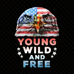 4th of July Freedom Soar: Young Wild Free Eagle | American Eagle PNG