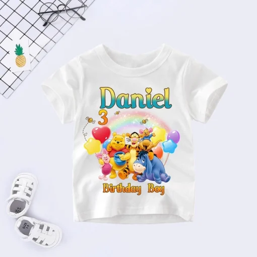 Personalized Winnie the Pooh 3rd Birthday Shirt For Family
