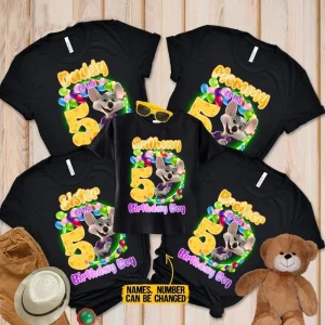 Personalized Chuck E Cheese Family Matching Shirt For 5th Birthday Boy